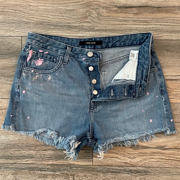 J BRAND PAINTED DENIM SHORTS (27) - Picture 3 of 6